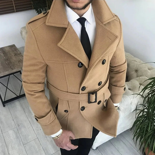 Arctic Camel Double Breasted Coat