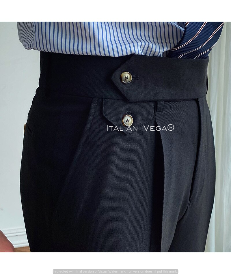 Celana Gurkha Flap Tanda Tangan Hitam Italian Vega®